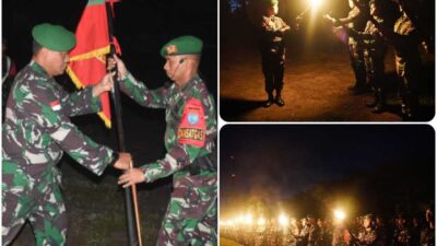 Danrem 121/Abw Brigjen Tni Luqman Arief, M.I.P., Pimpin Tradisi Renungan Suci Keberangkatan Satgas Pamtas Ri-png Yonif 642/Kps